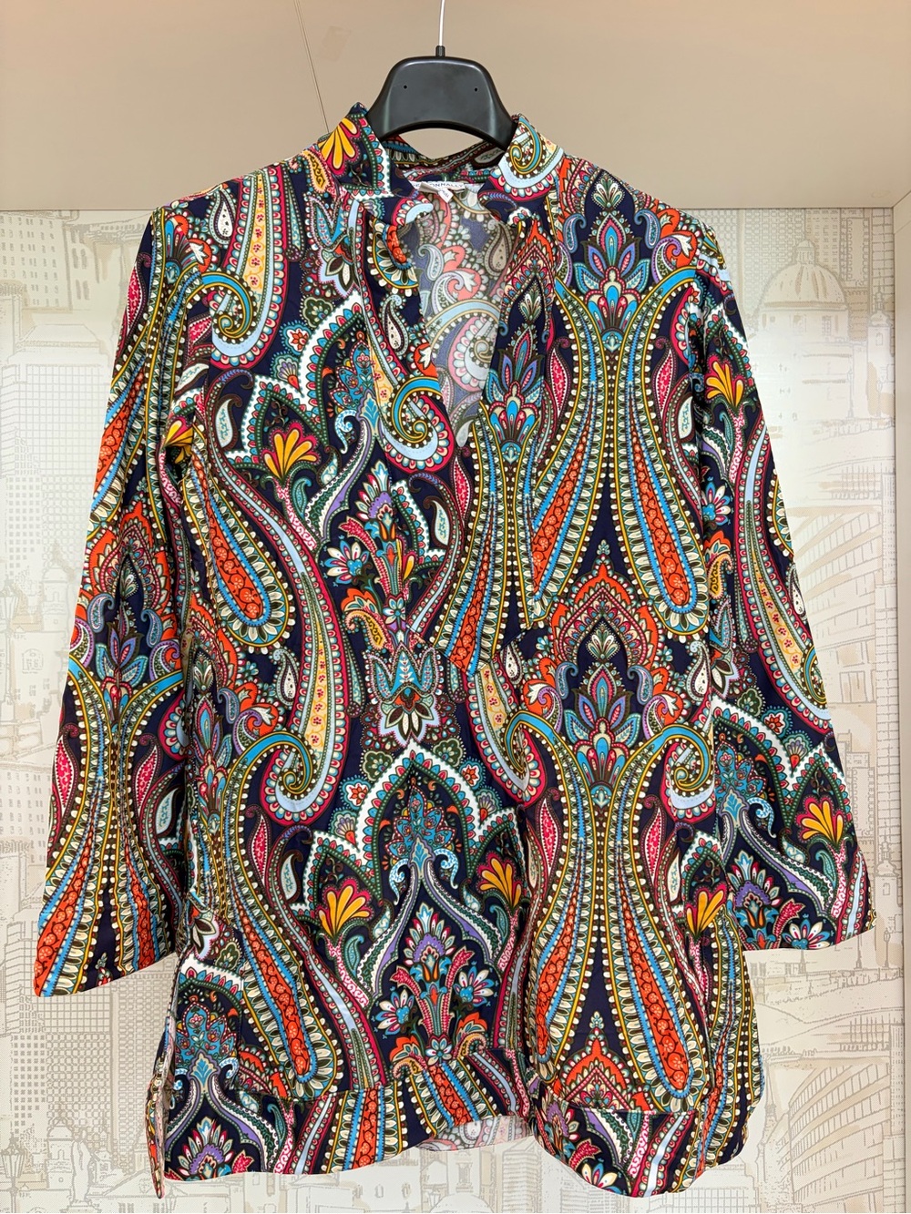 Jude Connally Navy Multicolor Paisley Tunic